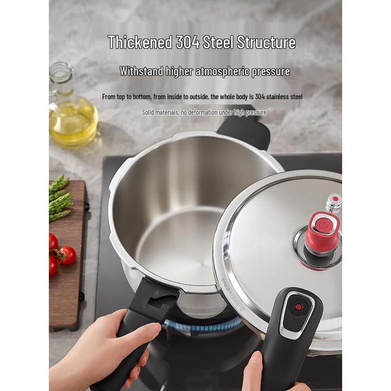 ASD 5.5L 304 Stainless Steel Explosion-Proof Pressure Cooker