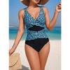New Swimsuit Women's Color Matching Cross-strap One-piece Bikini Swimsuit