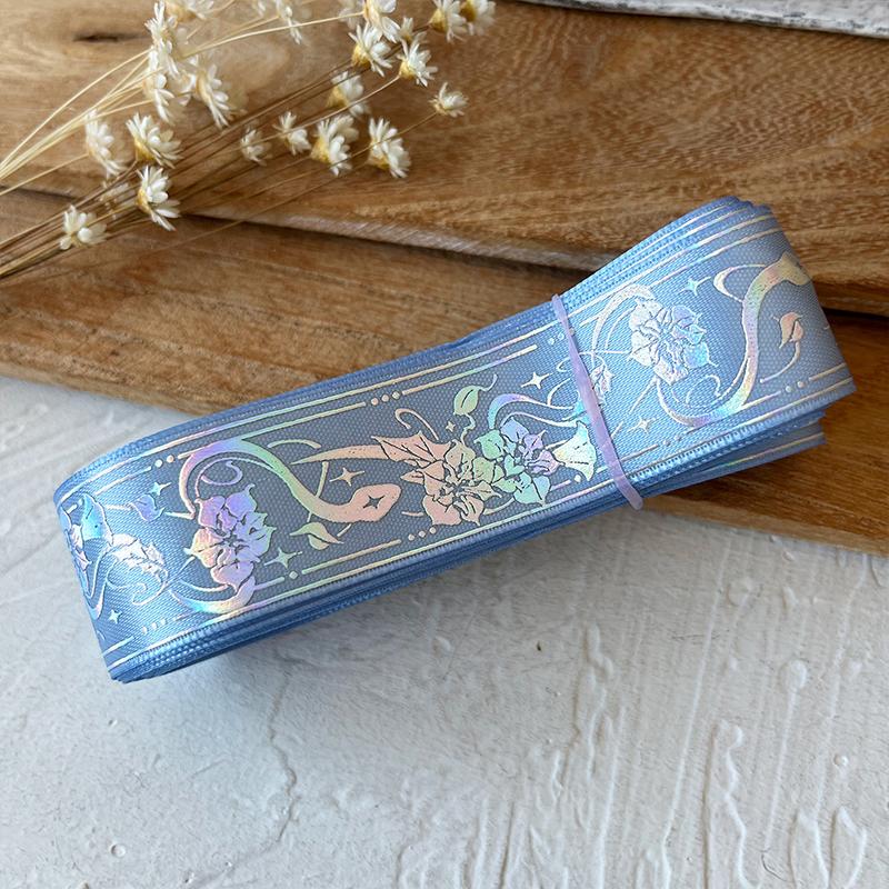 2.5cmx4.5m/Roll Packaging Ribbons Decorative Multiple Colors Brooch Badge Hot Stamping Pattern Headwear Hat Cartoon Gift Box