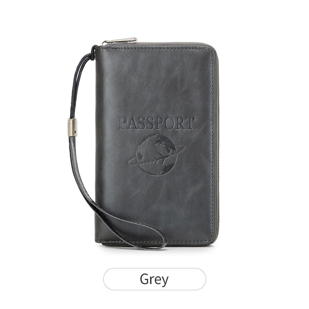 New Long Passport Bag, Multi-function Zipper, Passport Holder, Travel Ticket Storage, ID Bag.