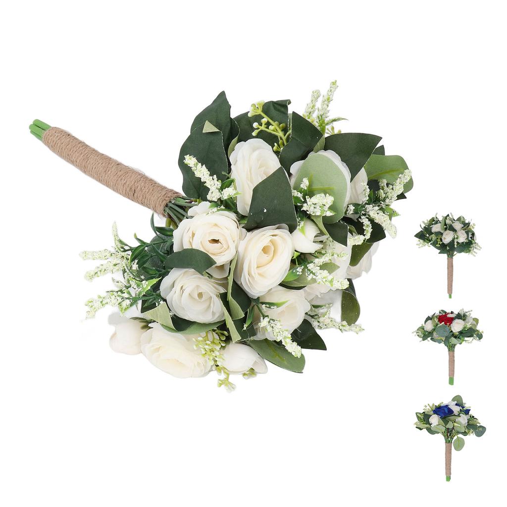 Wedding Bouquet Artificial Fake Flower Bouquet Romantic Bridal Hand Bouquet for Celebration Ceremony