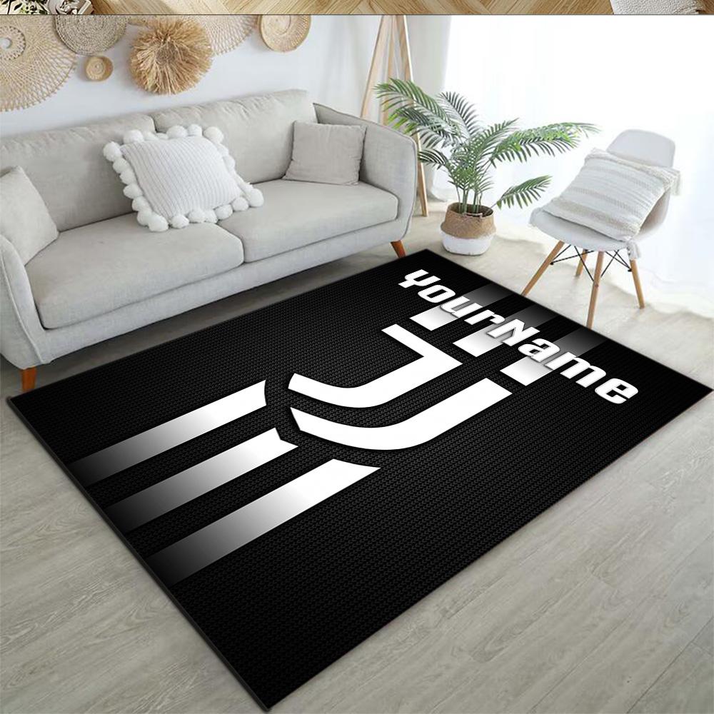 Juventus Customized Name Area Rug Perfect for Study Room Playrooms Kitchen Decorate Room Antislip Carpet Office Home Decor