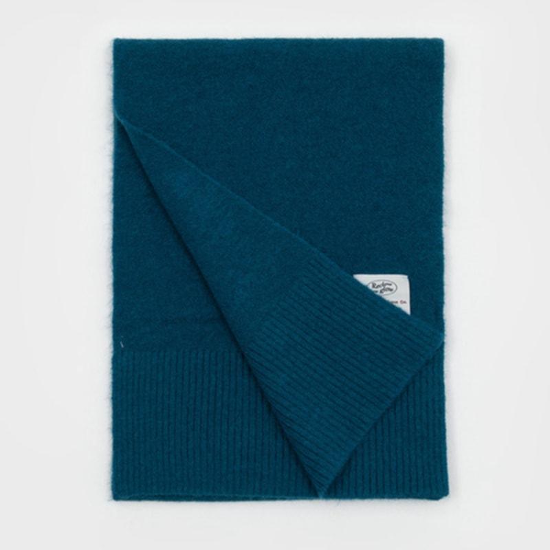 RECLOW Wool Touch Knit Muffler Turquoise