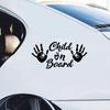 Child On Board Car Window Sticker Truck Door Decals Self-Adhesive Vinyl Palm Print Graphics Windshield Sign Decor Accessories