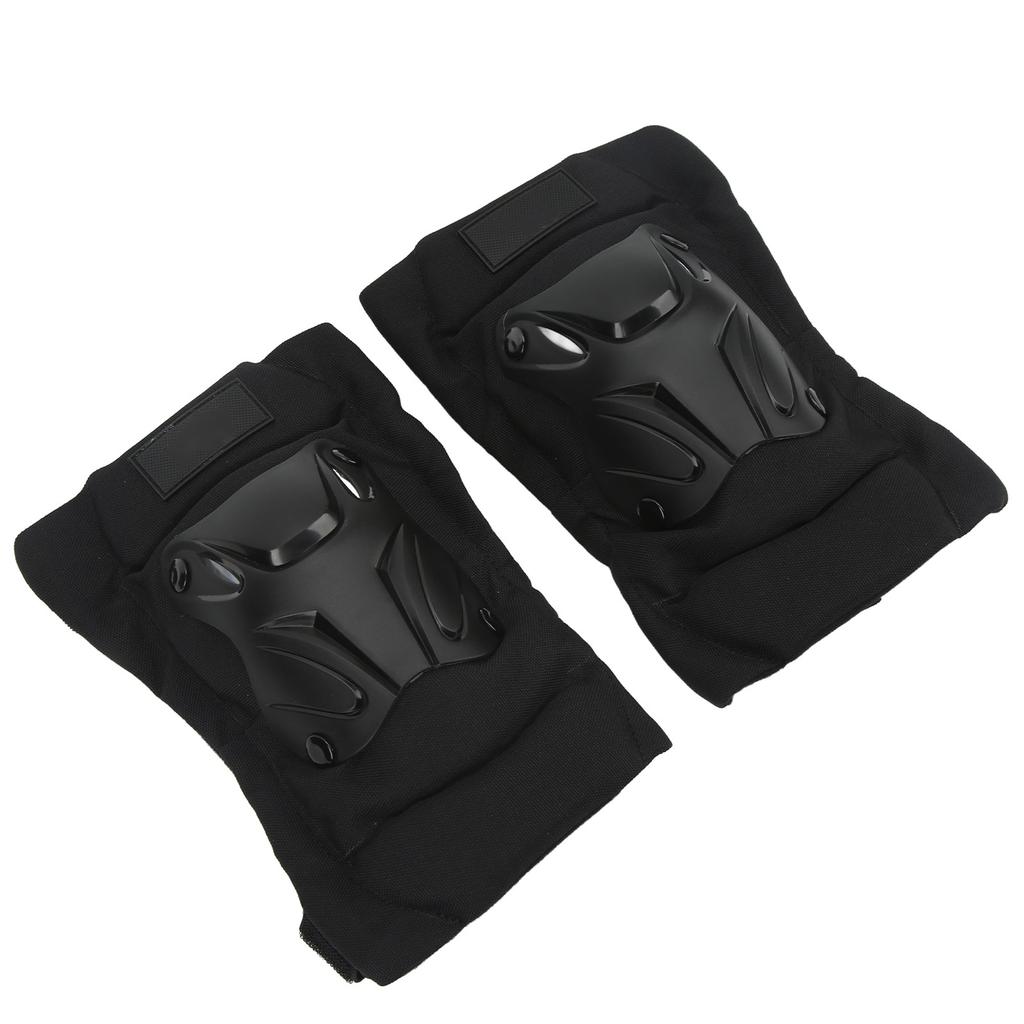 2Pcs Elbow Guards Good Cushioning Anti Slip Reflective Breathable Adjustment One Size Motocross Protector for Riding