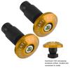 22mm 7/8" Handlebar Bar End Plug, Motorcycle Handlebar End Slider Plug Cap for Racing ATV Off-Road (Gold)