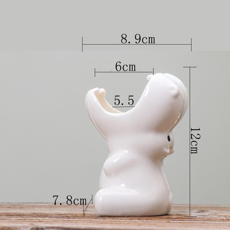 Outdoor Courtyard Garden Decoration Ornament Creative Hippopotamus Ceramic Craft Flower Pot Balcony Desktop Potted Ornament