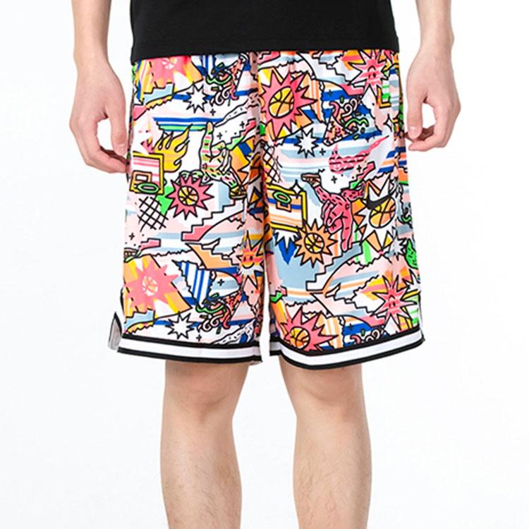 Nike Full Print Cartoon Sunflower Pattern Breathable Sports Casual Shorts Men Bottoms Floral DV3449-010