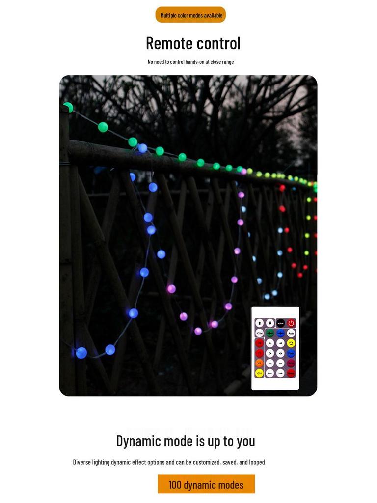 Iridescent Star String Lights: USB-Powered Ambient Decor for Outdoor Camping and Holidays