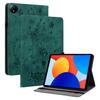 For Xiaomi Redmi Pad SE 4G 8.7 inch Case Card Holder Anti-Scratch Leather Cover Rose Flower Imprint
