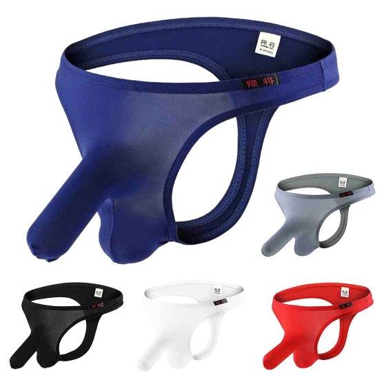 Longjiang Thong Solid Color Breathable Men Elephant Nose Elasticity G-strings for Sleeping