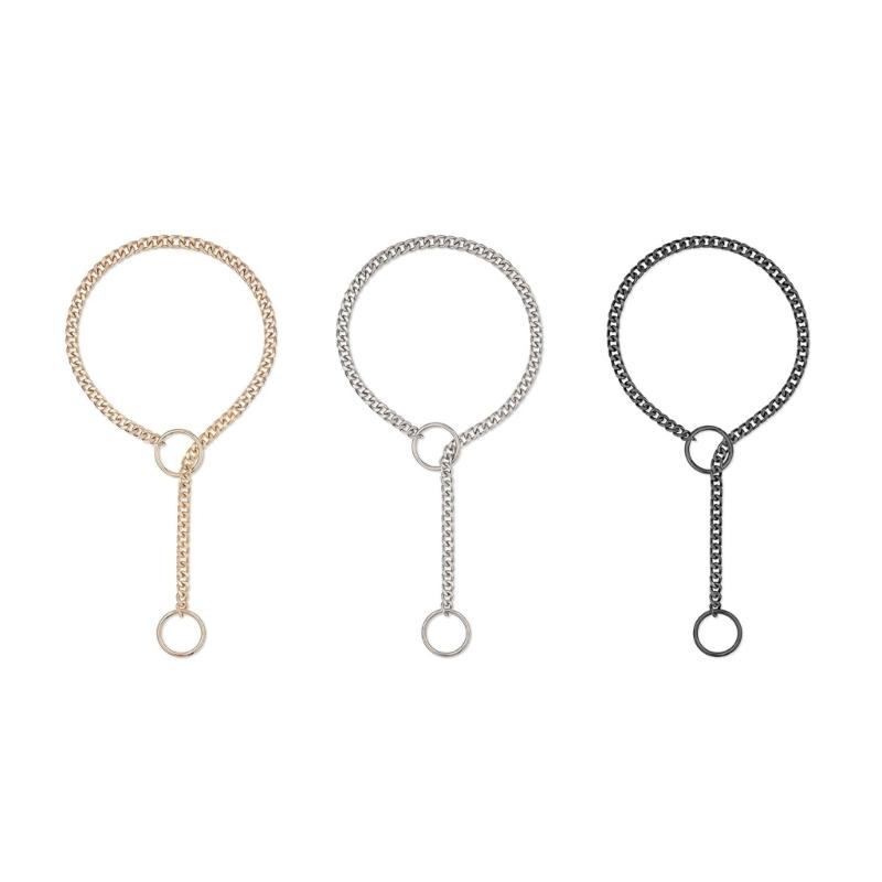 Versatile Necklace with Adjustable Hoop Cool Punk Inspired Adjustable Stainless Steel Necklace for Music Festivals Party