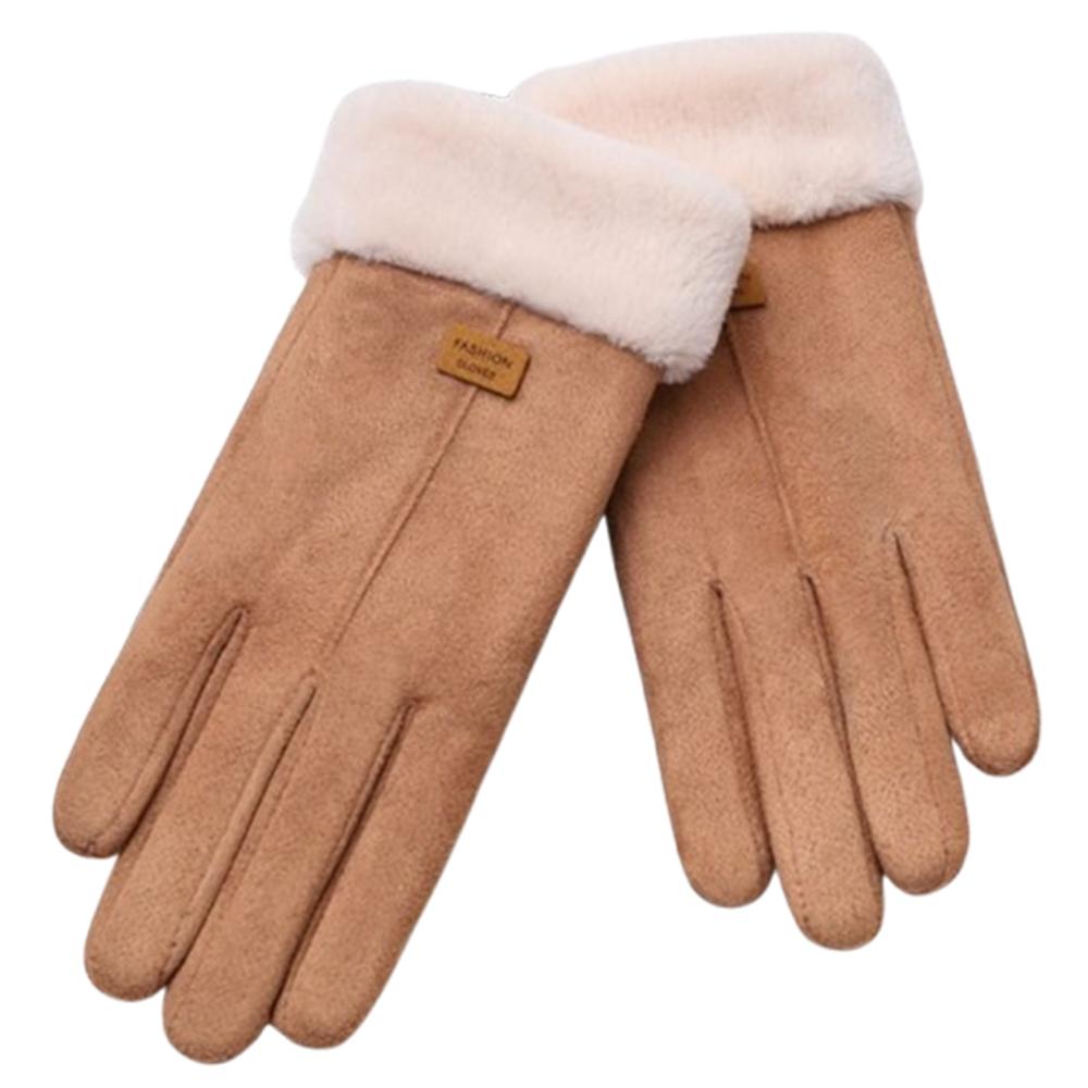 Keep Warm Full Finger Mittens Furry Winter Thermal Gloves Warm Cycling Gloves  Outdoor Sport