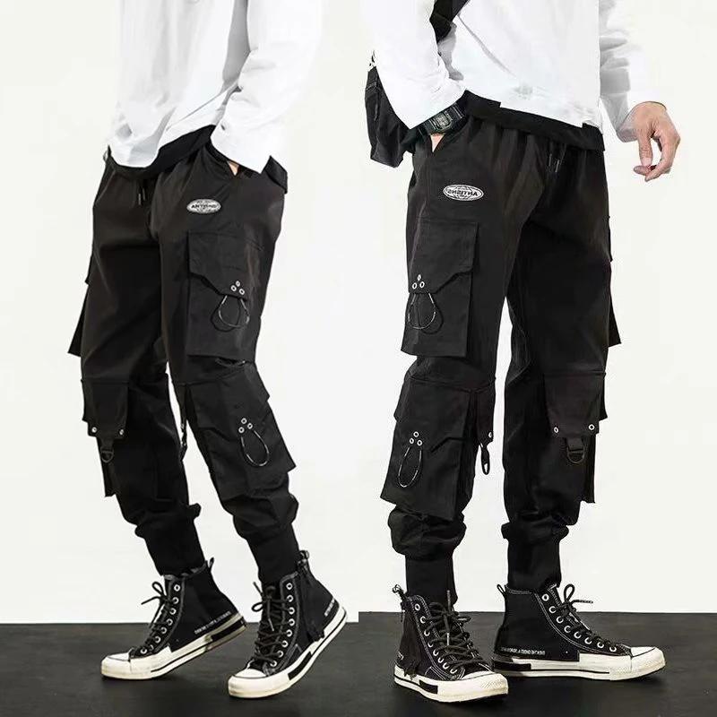 Trendy Streetwear Quick Dry Ice Silk Pants Men Classic Cargo Pants Man Summer Thin Straight Leg Versatile Casual Pants