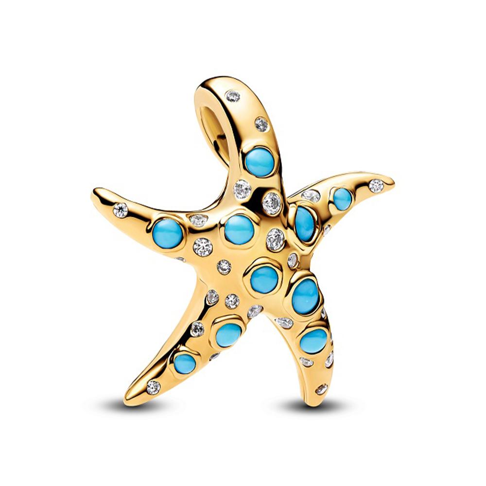 Summer Ocean Series Sea Turtle Fish Starfish Charms Beads Fit Bracelet Necklace Earings For Women DIY Jewelry Gifts
