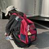 School BagsNew American  Simple Plaid Sub-culture Large Capacity Burgundy Commuter Backpack Student Travel Backpack