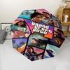 Game Grand Theft Auto Print Automatic Umbrella, 8 Rib Iron Frame, Plastic Handle, Suitable for Outdoor Travel &Daily , Ideal Gift