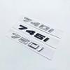 New Font Numbers Letters 730i 740i 745i 750i 760i Top ABS Emblem for BMW 7 Series Car Trunk Nameplate Logo Sticker Black Chrome