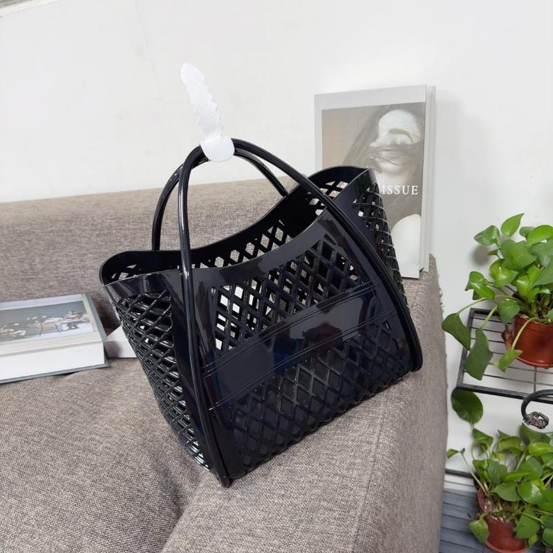 Gele-Tasche Handtasche Silikon Hohl Gemüsekorb Tasche Picknicktasche Einkaufskorb PVC Strandtasche Wäschekorb Bad