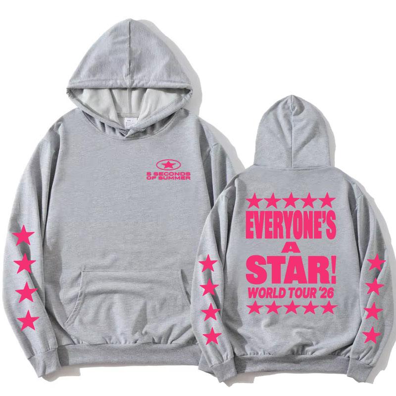 5 Seconds of Summer 5SOS Hanorace Toată Lumea E o Stea Turul Mondial 2026 Bluză cu Imprimeu Grafic Merch Mânecă Lungă Topuri Casual Femei
