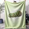 Kiwi Fruit Pattern Throw Soft Flannel AC Blanket Lightweight Summer Nap Throw Cozy  Blanket for Sofa Bed Travel Home