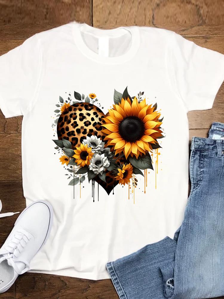 

Цветочный 3D-принт женская футболка модная одежда футболка повседневные футболки с коротким рукавом графические футболки женская мультяшная женская одежда 6XL