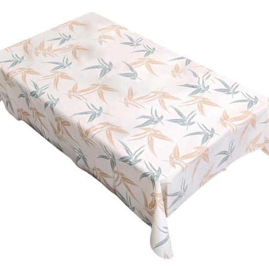 Fruit Leaf Print Tablecloth Oil Proof PVC Wrinkle Resistance Tea Table Cover Home