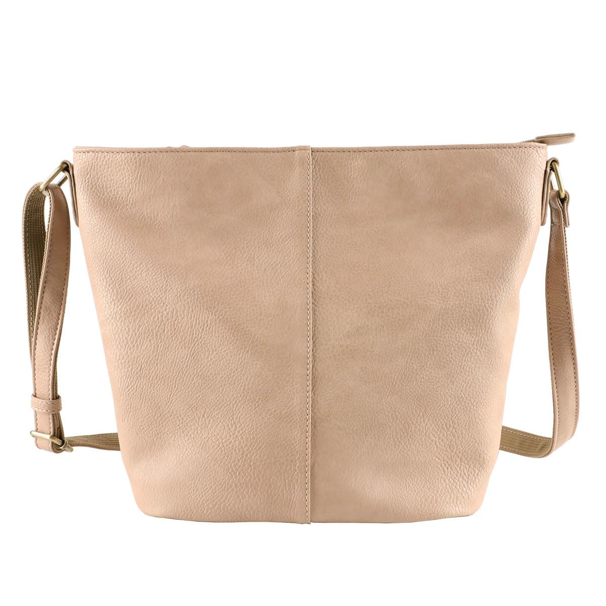 

Женская сумка-ведро Lizdays из искусственной кожи, вместимостью B5 (Серый Бежевый)