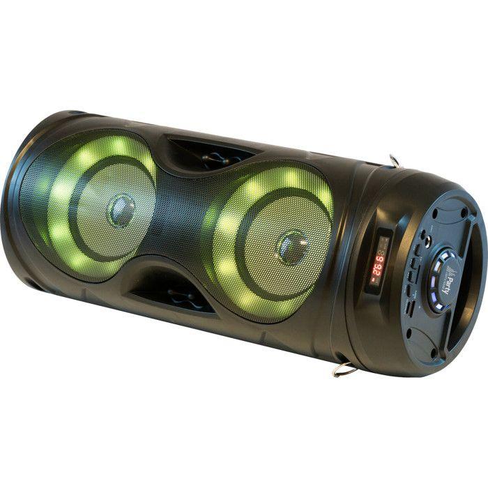Enceinte Bluetooth nomade à LEDS RGB sur batterie - PARTY LIGHT &amp; SOUND TEEN-VIBE