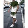 Summer Colorful Splicing 3D Print T-Shirts Shorts Sets Men's Tracksuits Short Sleeve T Shirt Pants Set Man Suits Clothing