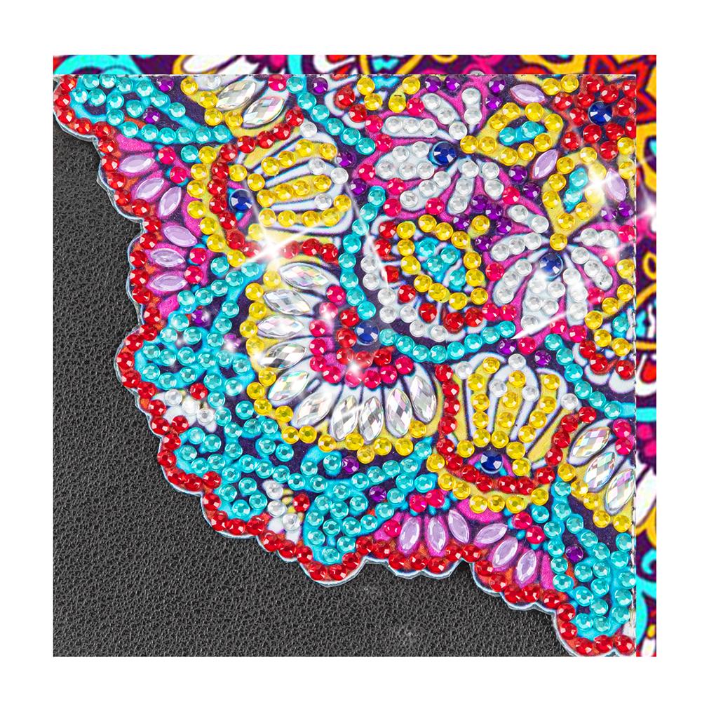 DIY Corner Bookmark Handmade 5D Diamond Painting Bookmarks Triangle Mandala Flower Art Craft for Book Lovers Gifts