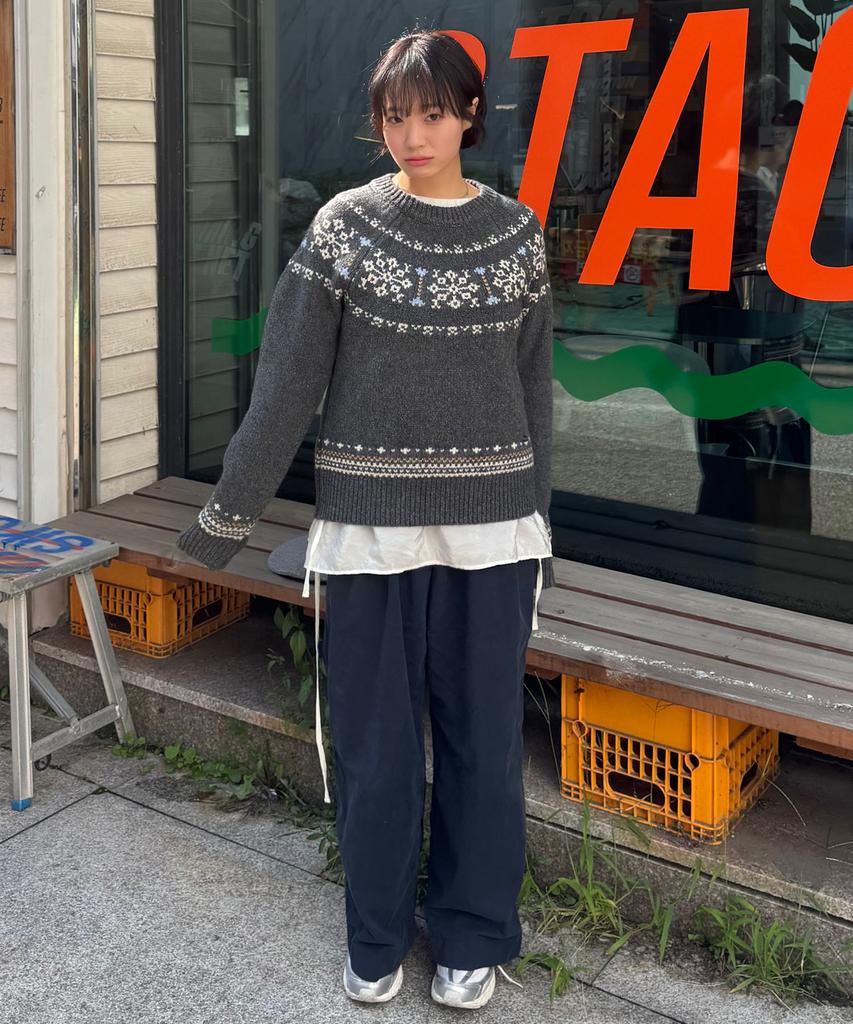 CGP (Women) Nordic Pattern Knit_Charcoal