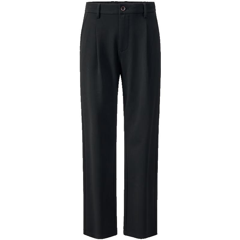 GIOVANNI VALENTINO Men's Loose Fit Straight Casual Trousers