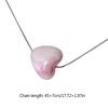 Ins Gradient Color Love Necklace Female Hip Hop Titanium Steel Sweater Chain Cool All-match Clavicle Chain Accessories