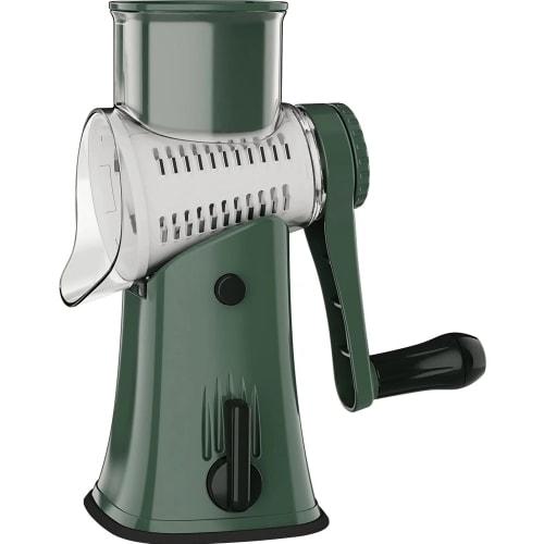 

SIVASI Multifunctional Manual Vegetable Slicer, Ice Crusher, Rotating, Hand-Cranked, Kitchen Utensil with 5 Blades, Manual Julienne, 5 Blades, Speedy,