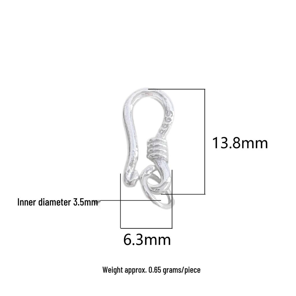 S999 Sterling Silber Helle Hummer- oder S-Schließe für DIY Kristallarmbänder & Halsketten