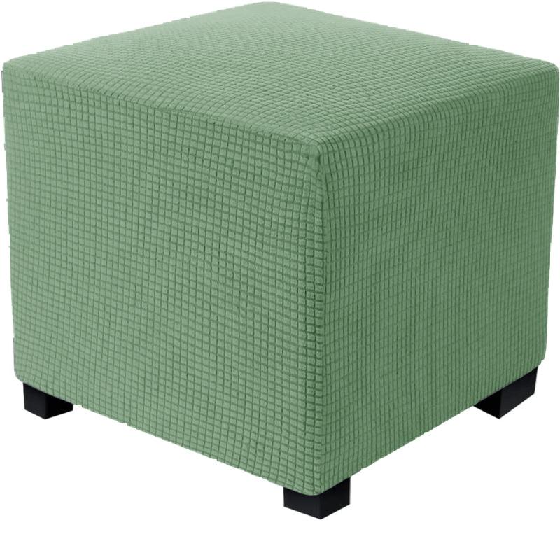 1PC Jacquard Stretch Ottoman Stool Cover Elastic Square Footstool Covers All-inclusive Durable Footrest Slipcovers Living Room