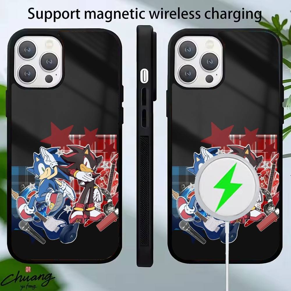 

H-Shadow the Hedgehog Phone Case For iPhone 17,16,15,14,13,Pro,Max,Plus,Magnetic For Magsafe Wireless Charging iPhone17Air