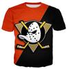 Sports Mighty Duck Helmet Print Short-sleeved T-shirt Half-sleeved Summer Casual Oversized T-shirt Men's Top Cute Shirt Hip Hop