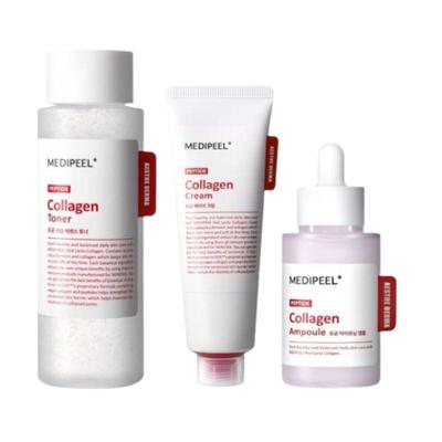 Set Skincare Red Lacto Collagen Tonico 200ml + Ampolla 50ml + Crema 80ml Rassodante & Cura della Barriera