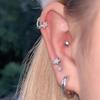 Personality Rhinestones Stud Earrings For Women Men Punk Star Earring Sliver Piercing Ear Studs Couples Fashion Jewelry