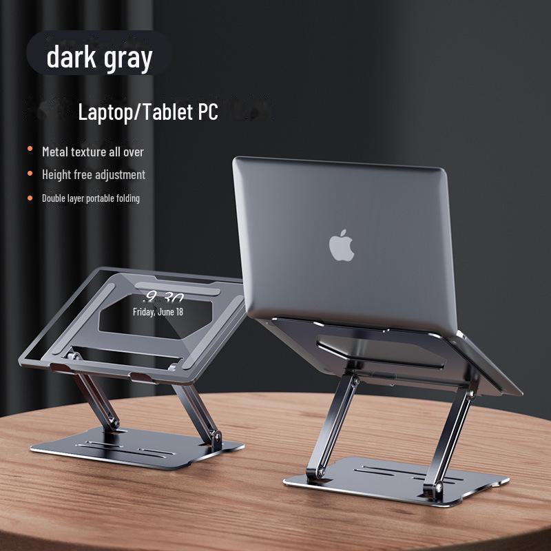 Rotatable Aluminum Laptop Stand for Apple & Huawei - Adjustable Height