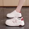 Platform White Shoes Women's Versatile Spring and Autumn Muffin 2025 Breathable New Popular Casual Sports Board Shoes Women 8513
