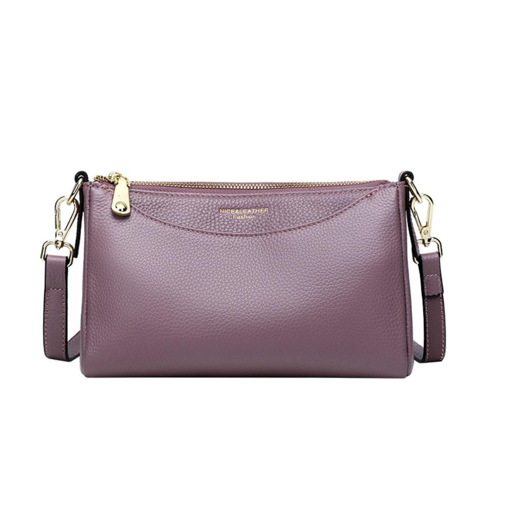 

Leather Crossbody Bag for Spring and Summer, Fashionable, Simple, Large Capacity, Mom Shoulder Bag, Casual Cowhide Small Bag