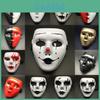 Unique Hand-painted White Full Face Mask For Halloween Costume Parties And Performances