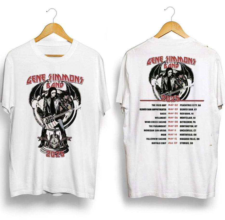 Gene Simmons Band 2025 Tour Tshirt size S5XL Unisex T-Shirt XXL