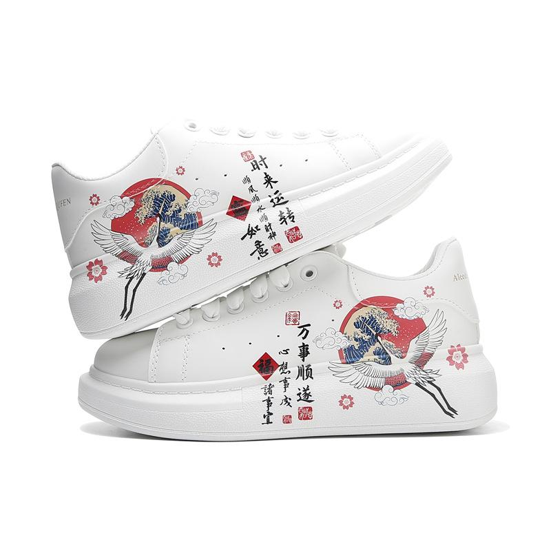 Luxury 2024 New Spring and Autumn Chinese Style Couple Versatile Casual Shoes with Elevated Comfort and Sports Board Shoes