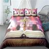 3D Jesus Duvet Cover Set Christian Sacred Jesus Polyester Bedding Set Cross Comforter Cover Suitable For Christian Jesus King