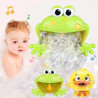 Bath Baby Toys Bubble Machine Duck Frog Music Kids Bath Toy Bathtub Soap Automatic Bubble Maker Baby Bathroom Toy For Children
