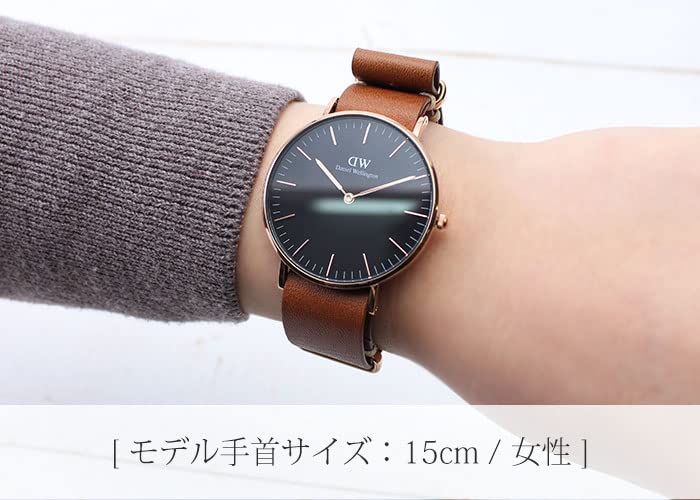 NATO Type Belt Watch Replacement Strap Band Watch Italian Leather Dark Silver NATO Belt Compatible with Belt Width 18mm [MOD] Brown/Buckle